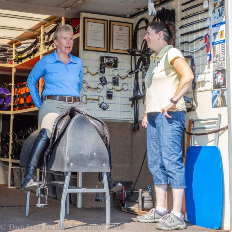 Trying a saddle at a fitting appointment